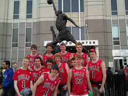 Bedford boys at the Chicago Bulls game